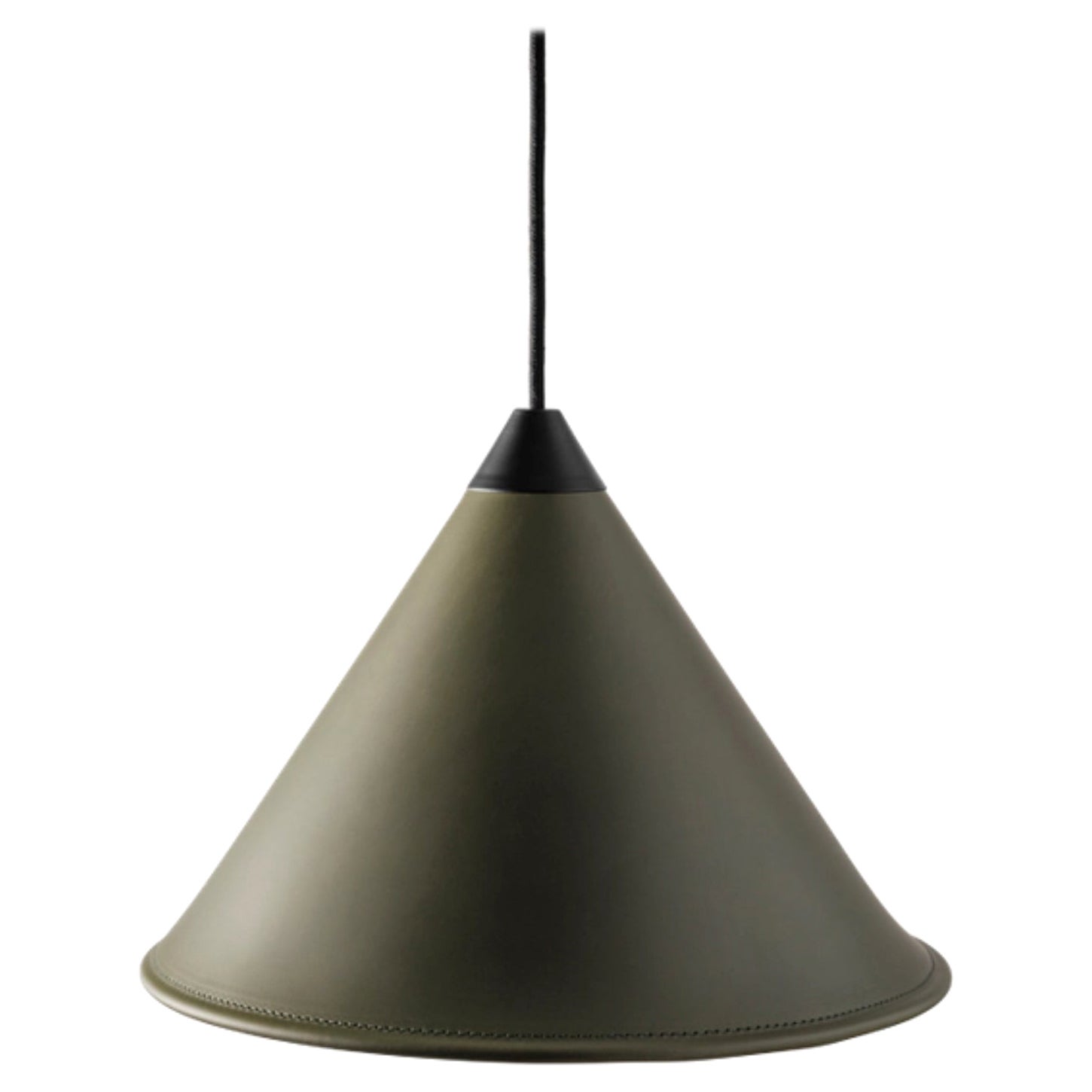 Grande lampe cône Namibia Leather de Cuero Design