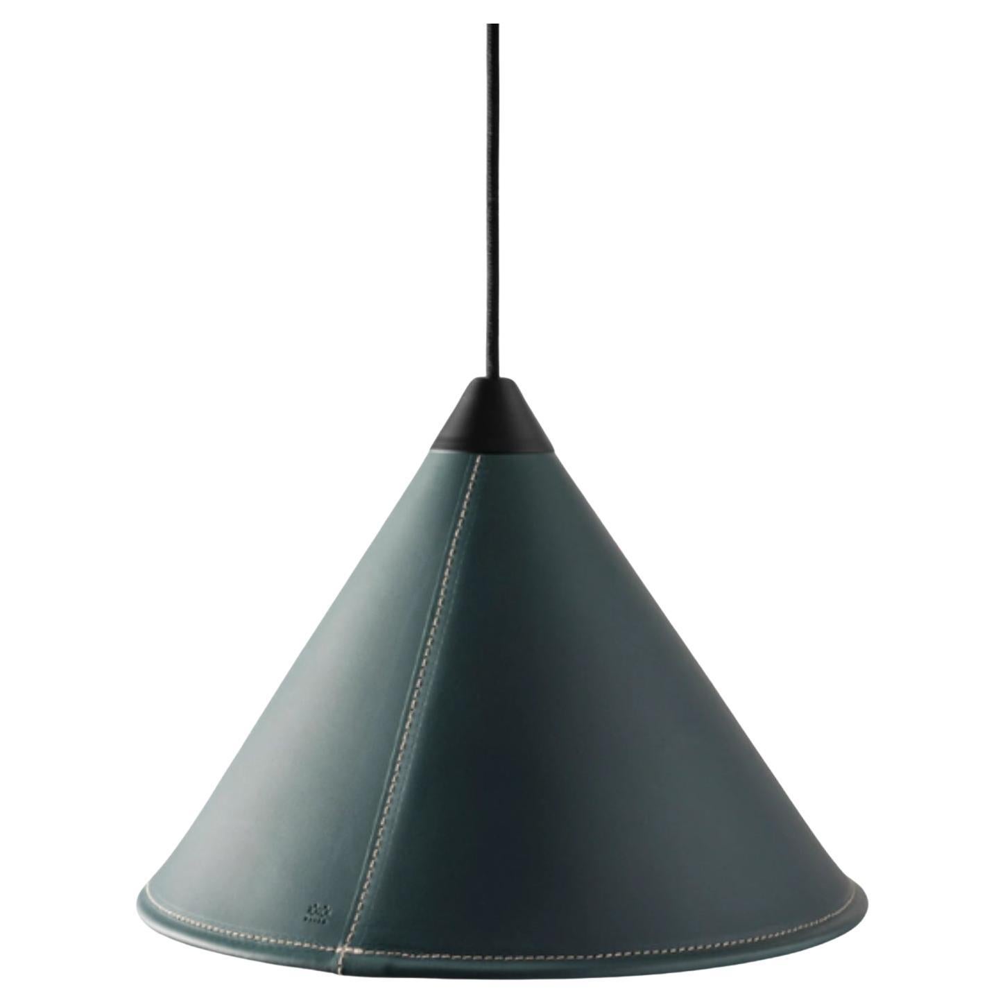 Namibia Leather Cone Small Lamp di Cuero Design in vendita