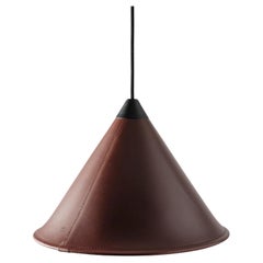 Namibia Leather Cone Small Lamp by Cuero Design