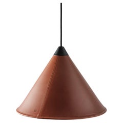 Namibia Lámpara cónica de cuero pequeña de Cuero Design