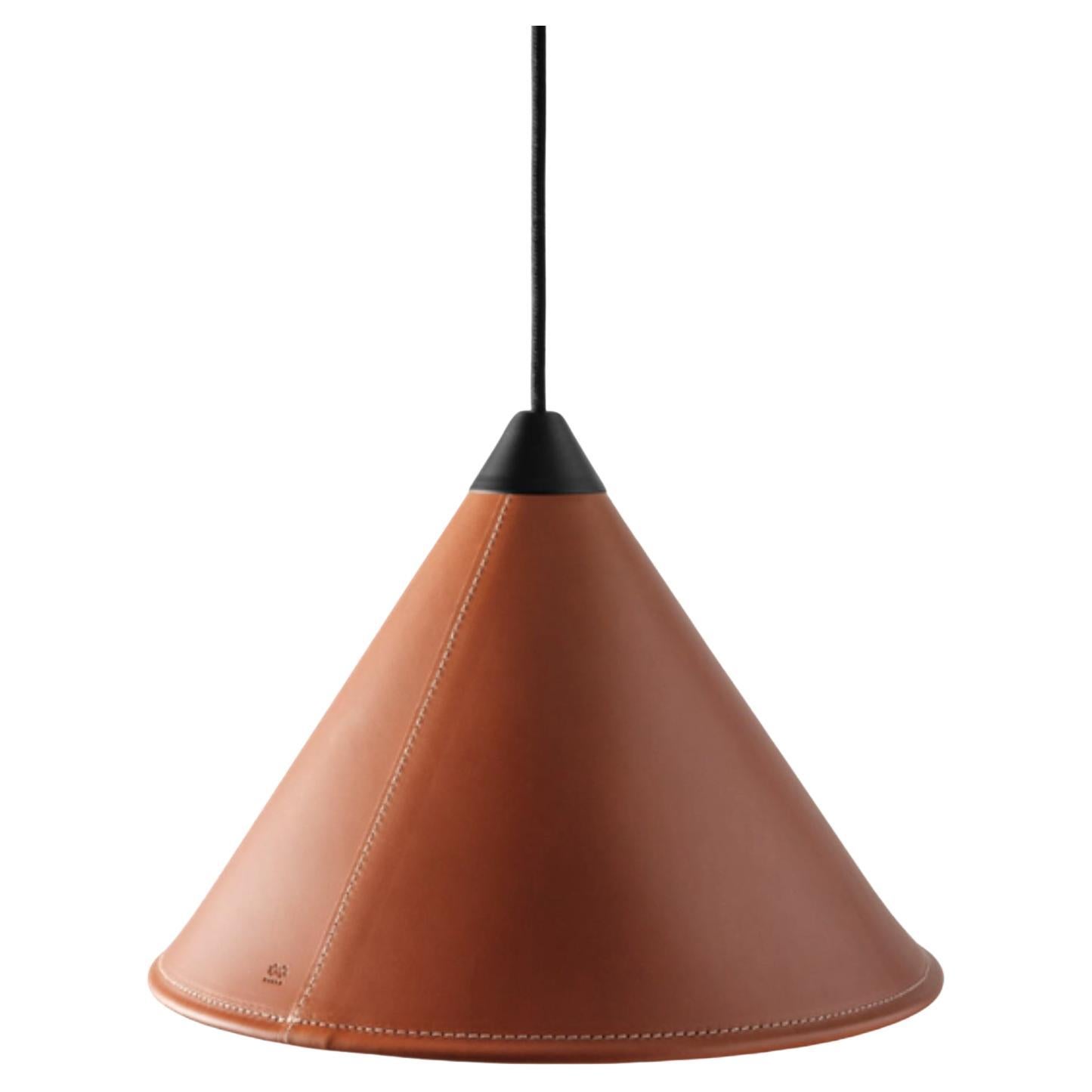 Namibia Leather Cone Small Lamp di Cuero Design