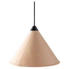 Namibia Lámpara cónica de cuero pequeña de Cuero Design