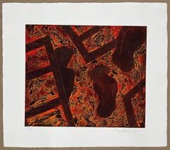 Mexikanischer, signierter Original-Kunstdruck in limitierter Auflage, Radierung 21x25 in. n12, Mexikanisch, 1998