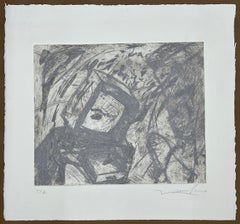 Mexican Japanese woman artist 1998 signed original engraving art proof 22x24in