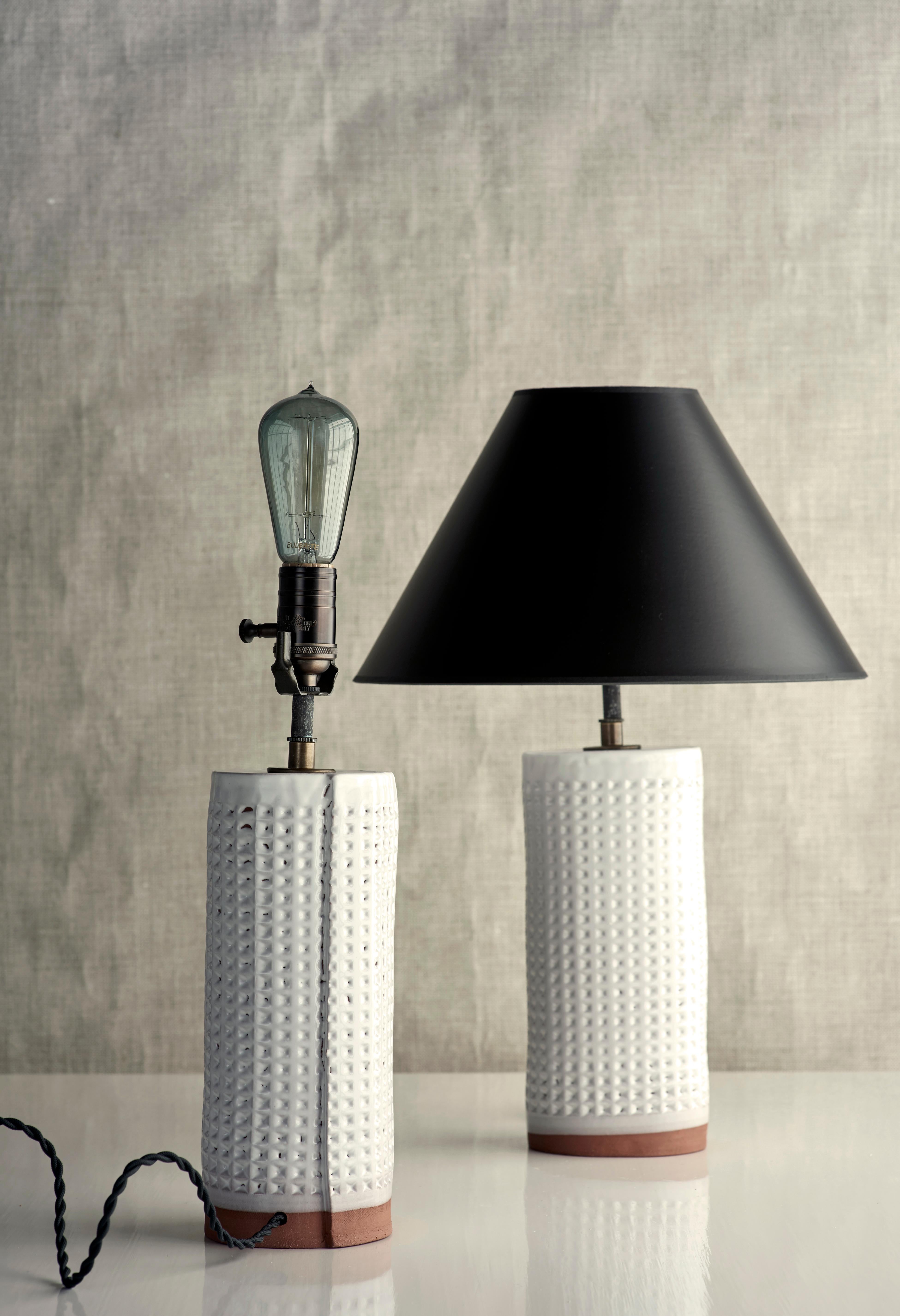 Fired Nammos Lamp, Ceramic Sculptural Table Lamp by Dumais Made