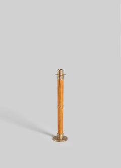 Namsai Candle Holder Large in Cane & Brass, Viya by Vikram Goyal