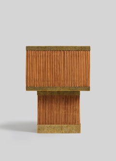 Namsai Table Lamp Large in Cane & Brass, Viya by Vikram Goyal