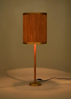 Namsai Table Lamp Tall in Cane & Brass, Viya by Vikram Goyal