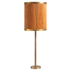 Namsai Table Lamp Tall in Cane & Brass, Viya by Vikram Goyal