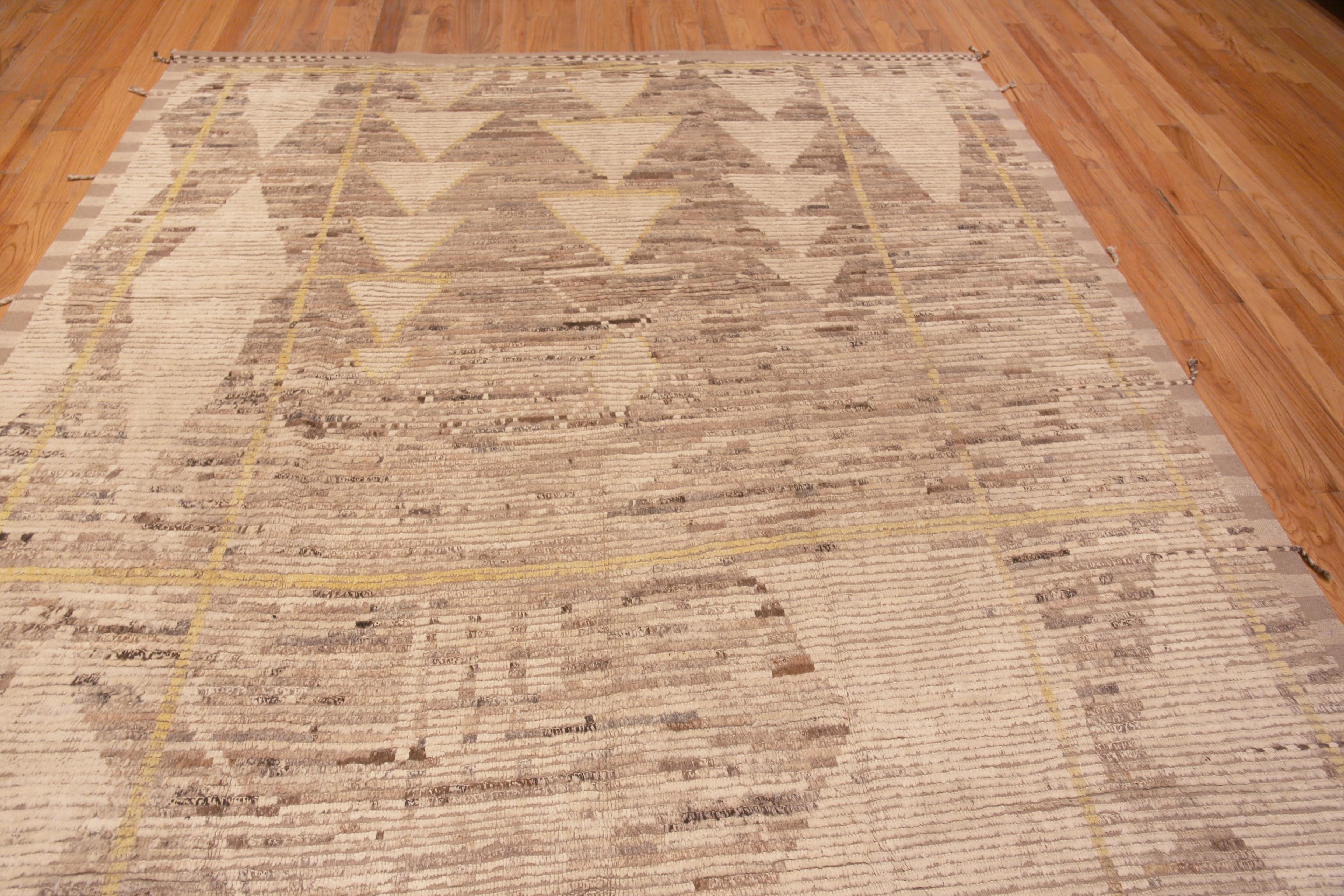 Central Asian Namziyal Colleciton Modern Tribal Geometric Brown Earth Tone Area Rug 8'8