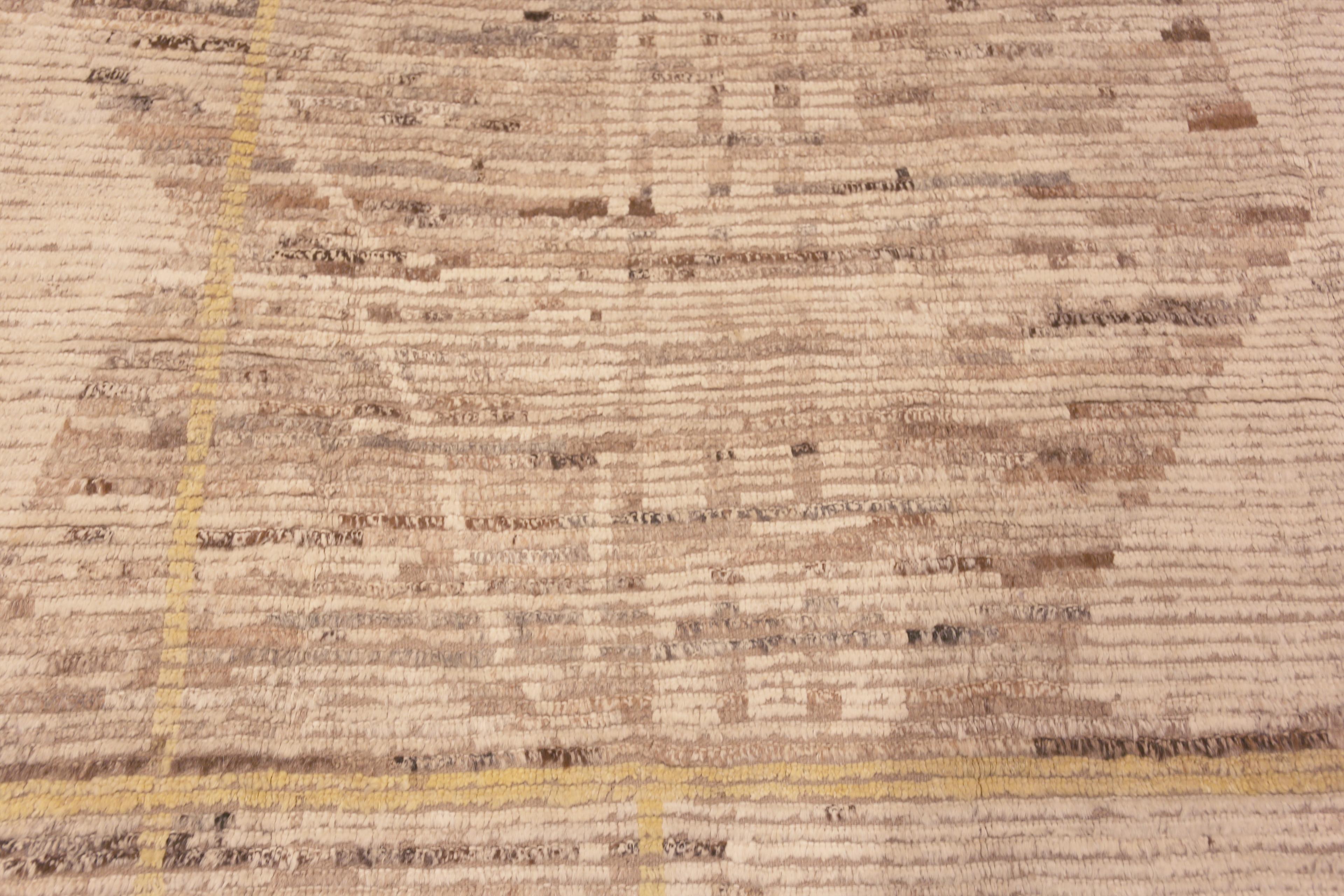 Contemporary Namziyal Colleciton Modern Tribal Geometric Brown Earth Tone Area Rug 8'8