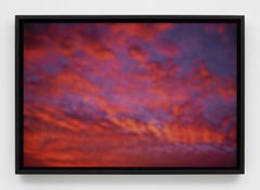 Rosa Himmel von einem Flugzeug aus