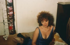 Self-portrait in blue dress, New York City, 1985