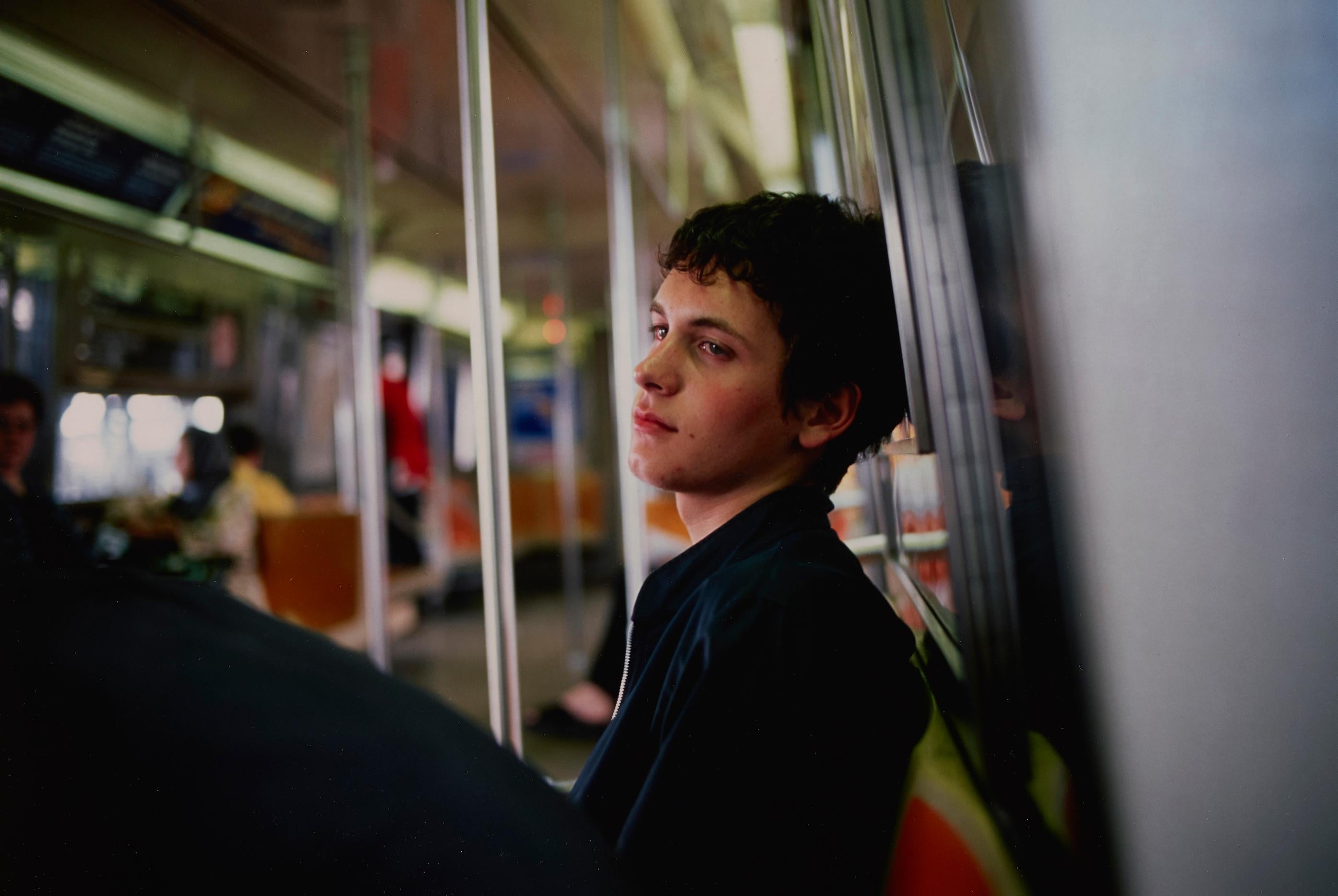 Nan Goldin Portrait Photograph - Simon on the subway, NYC