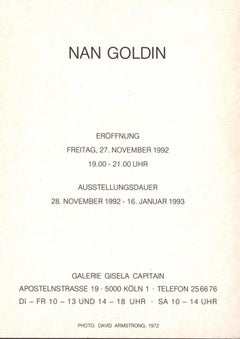 Nan Goldin 1985 announcement card (vintage Nan Goldin)