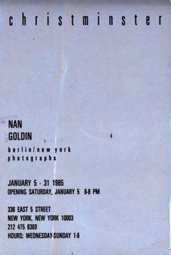 Tarjeta de anuncio de Nan Goldin 1985 (vintage Nan Goldin)