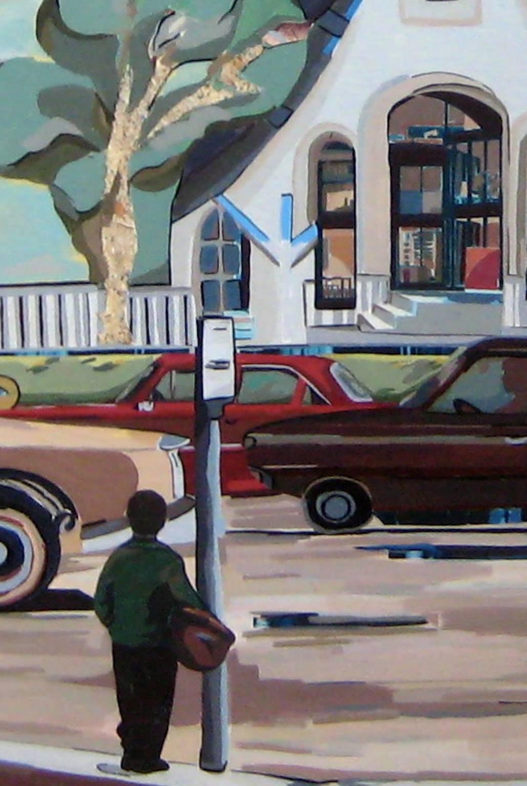 Nan Hass Feldman "Looking for a Place to Stay", mixed media, acrylic