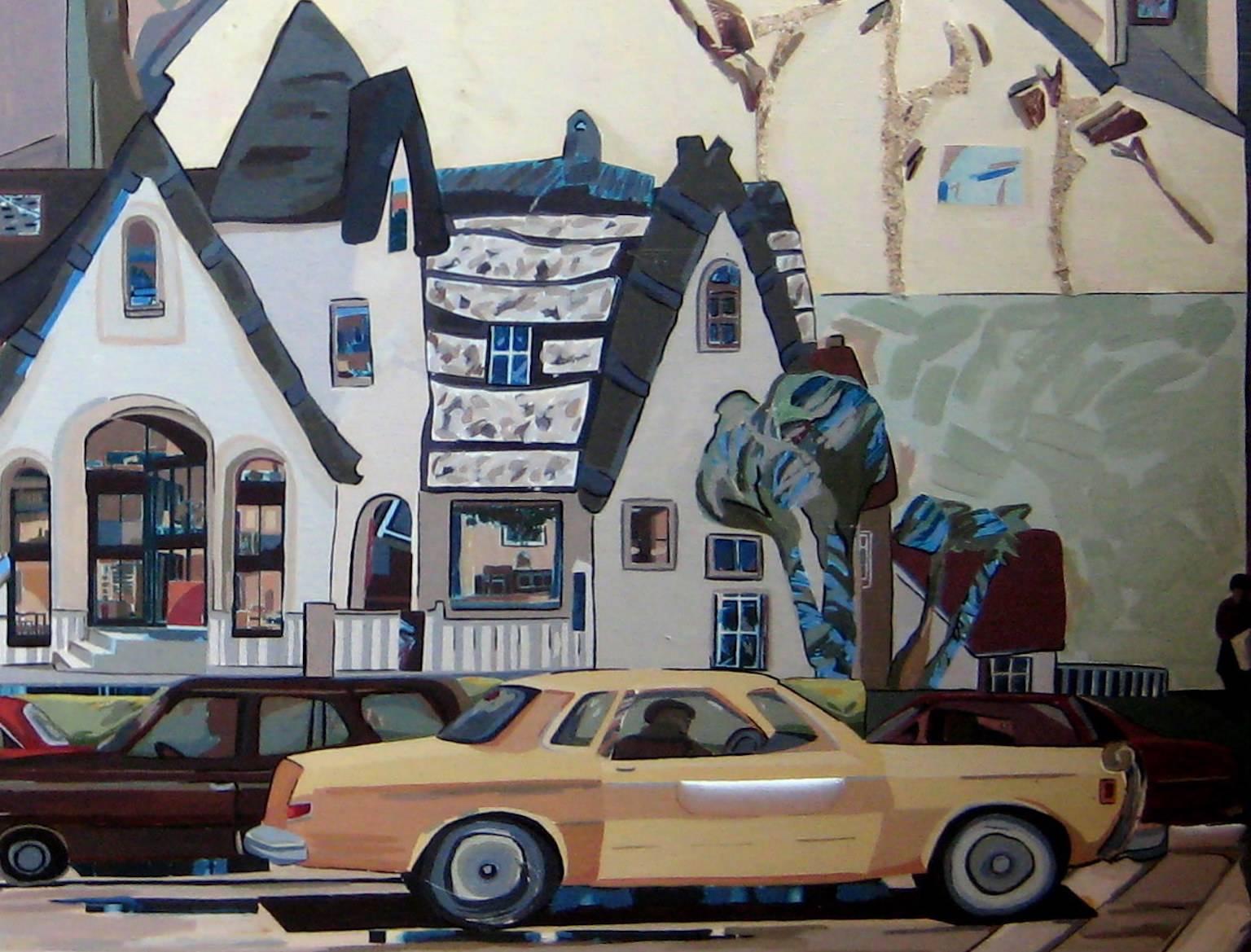 Nan Hass Feldman "Looking for a Place to Stay", mixed media, acrylic