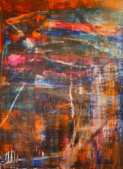 « Calming Aura » - 21e siècle technique mixte abstraite multicolore par N.V. Ryzin 