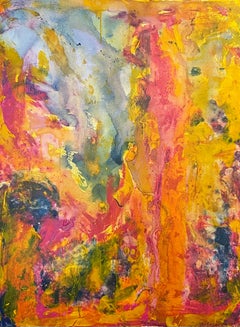 "Aura eterea" - Tecnica mista astratta multicolore di Nan Van Ryzin