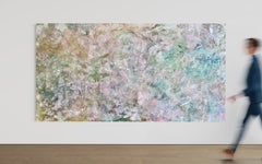 "Stone and Sage" - Enorme dipinto astratto in acrilico su tela, originale firmato