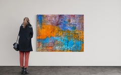 "Sunset Lighting" von Nan Van Ryzin - Große blaue und orangefarbene Contemporary Lights