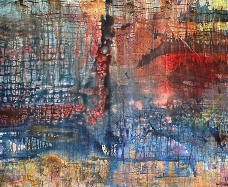 Nan Van Ryzin Earth' Contemporary Abstract Large Mixed Media