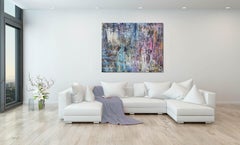 ""Winter season"" Mixed Media Großes zeitgenössisches abstraktes Gemälde auf  Leinwand 60x48 Zoll" von Nan