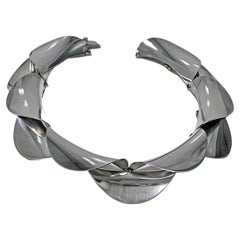 Vintage Nanna Ditzel Georg Jensen Sterling Collar Necklace, C.1965