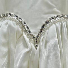 Nana Jacqueline White Velvet Bubble Jumpsuit