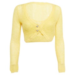 Nana Jacqueline Yellow Knit Cardigan Set M