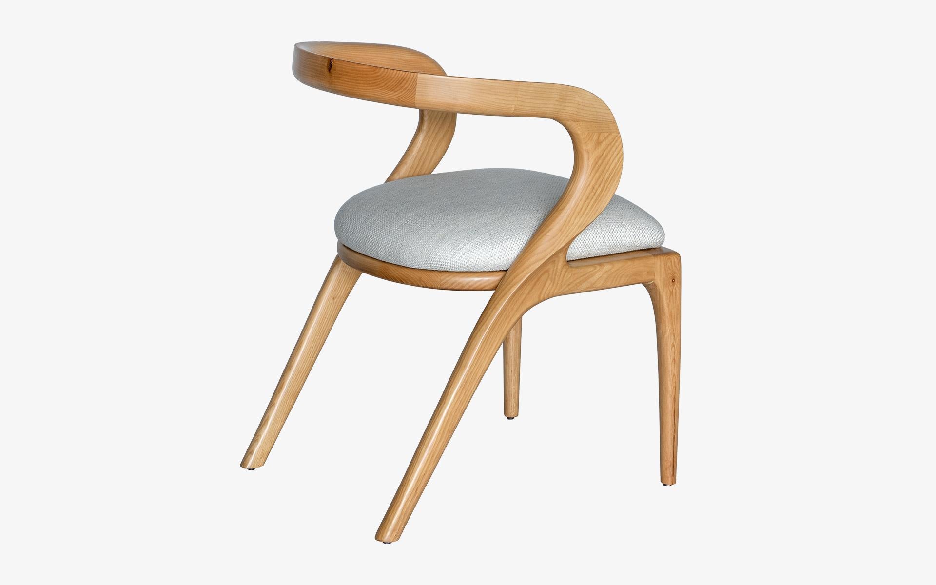 Modern Nana Wooden Ashen Dining Chair, No:3, Lagu Selection For Sale