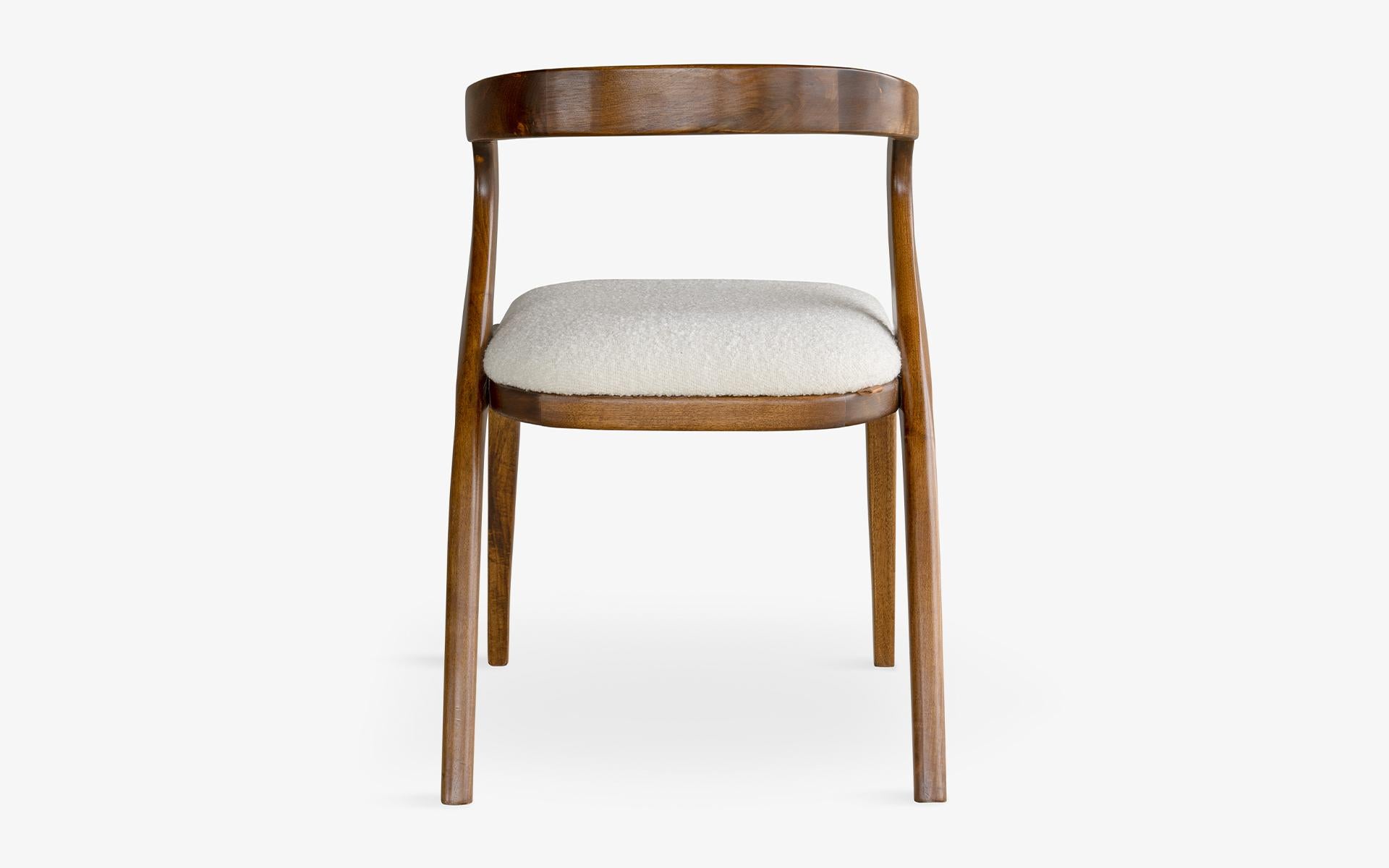 Contemporary Nana Wooden Dining Chair, No:2, Lagu Selection For Sale