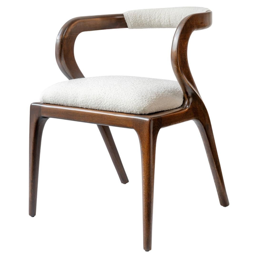 Nana Wooden Dining Chair with Back Detail, No:2, Lagu Selection For Sale