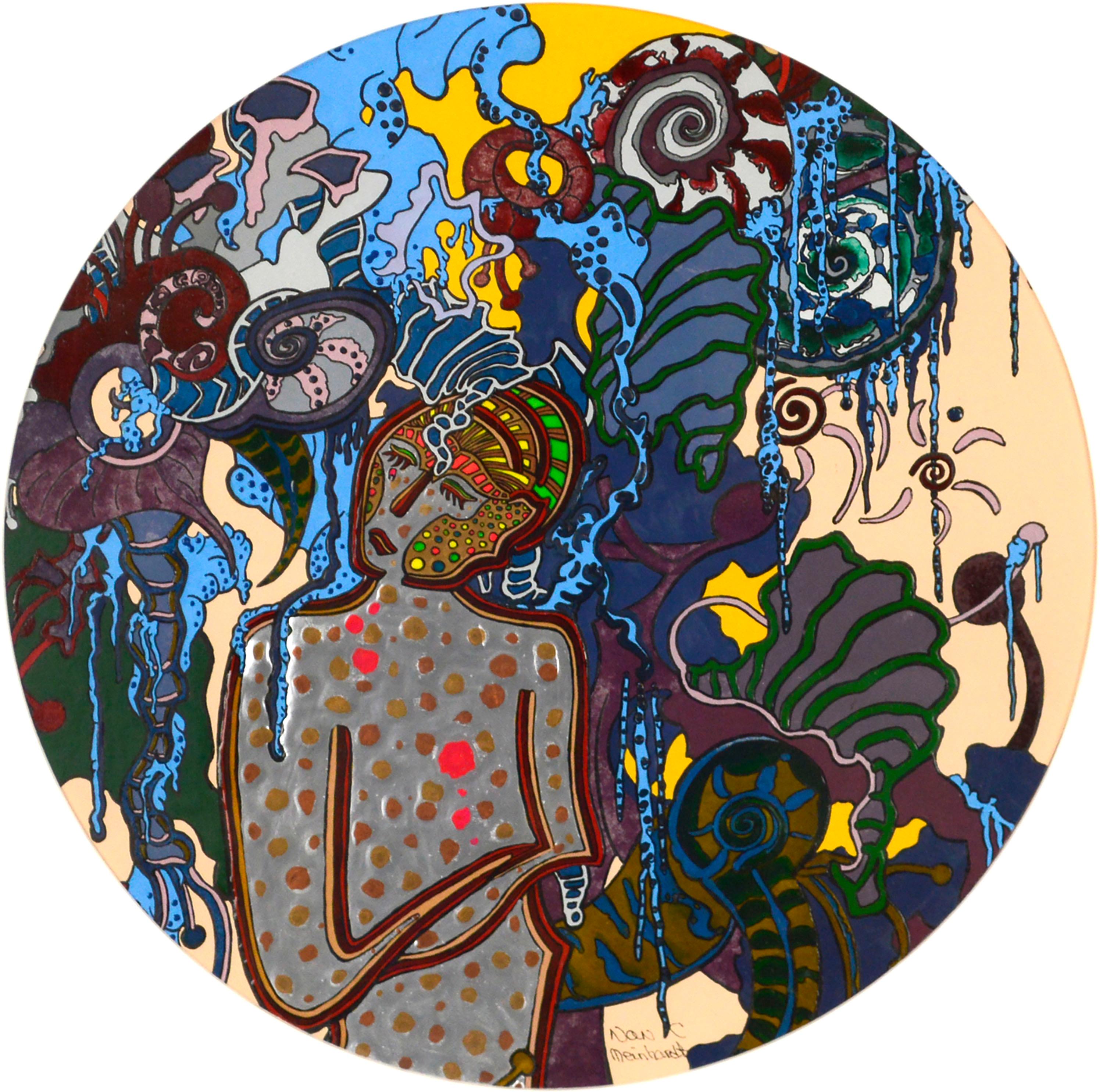 Circolare contemporanea figurativa astratta di NanC Meinhardt in vendita 1