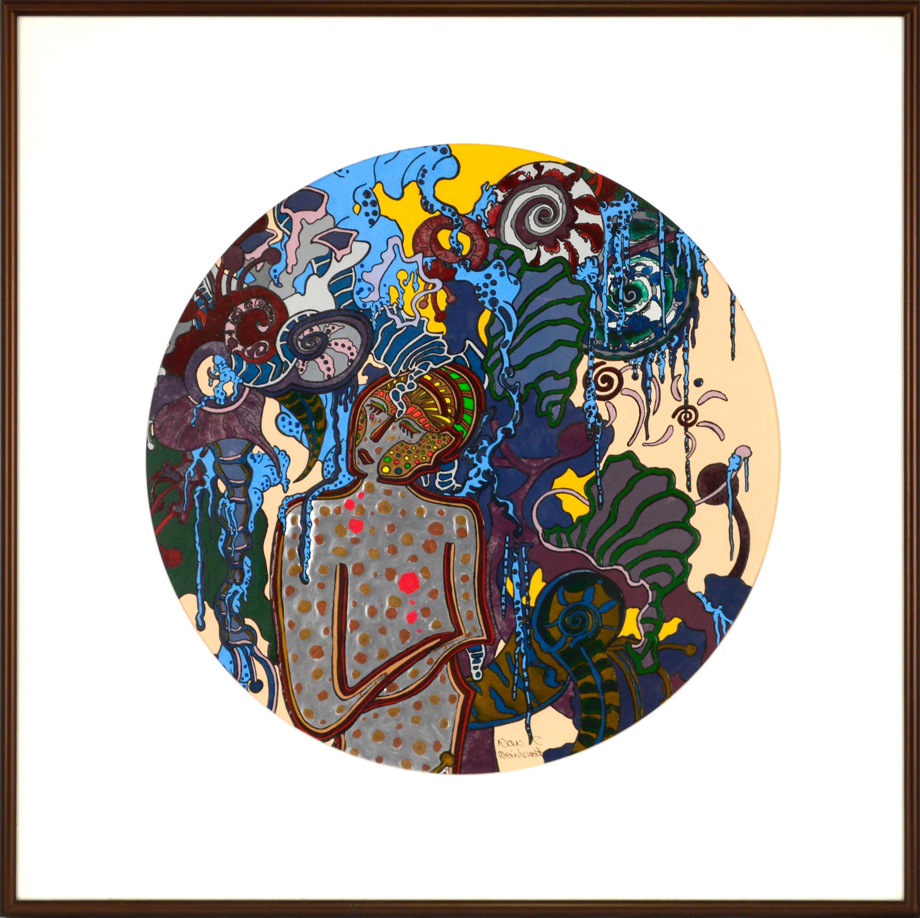 Circolare contemporanea figurativa astratta di NanC Meinhardt