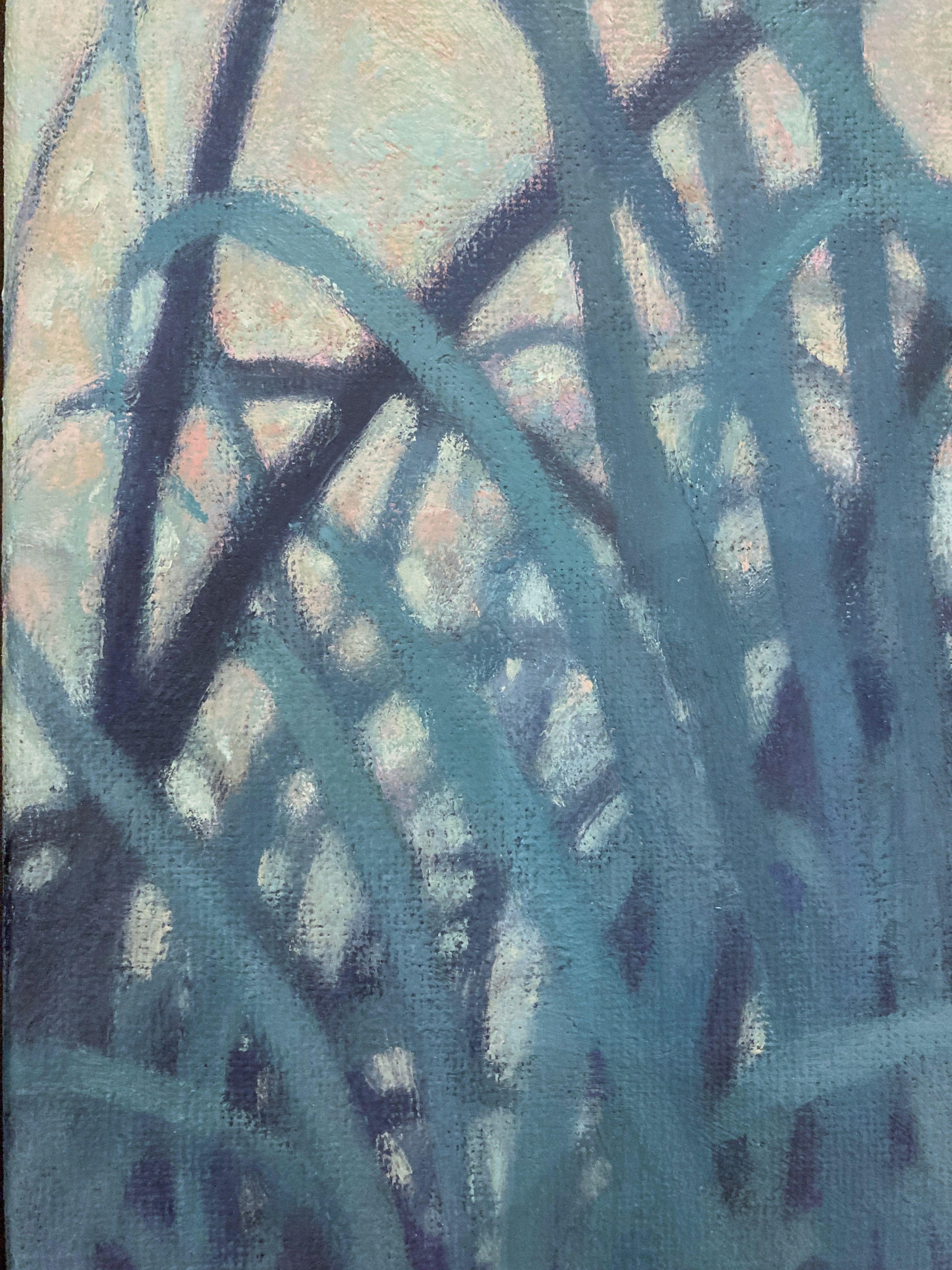 Uno di una serie di piccoli dipinti che esplorano la natura evocativa e poetica delle erbe. Le forme sovrapposte creano movimento e profondità.  Come gli altri miei piccoli quadri 8x10, anche questo viene fornito incorniciato e pronto da appendere. 