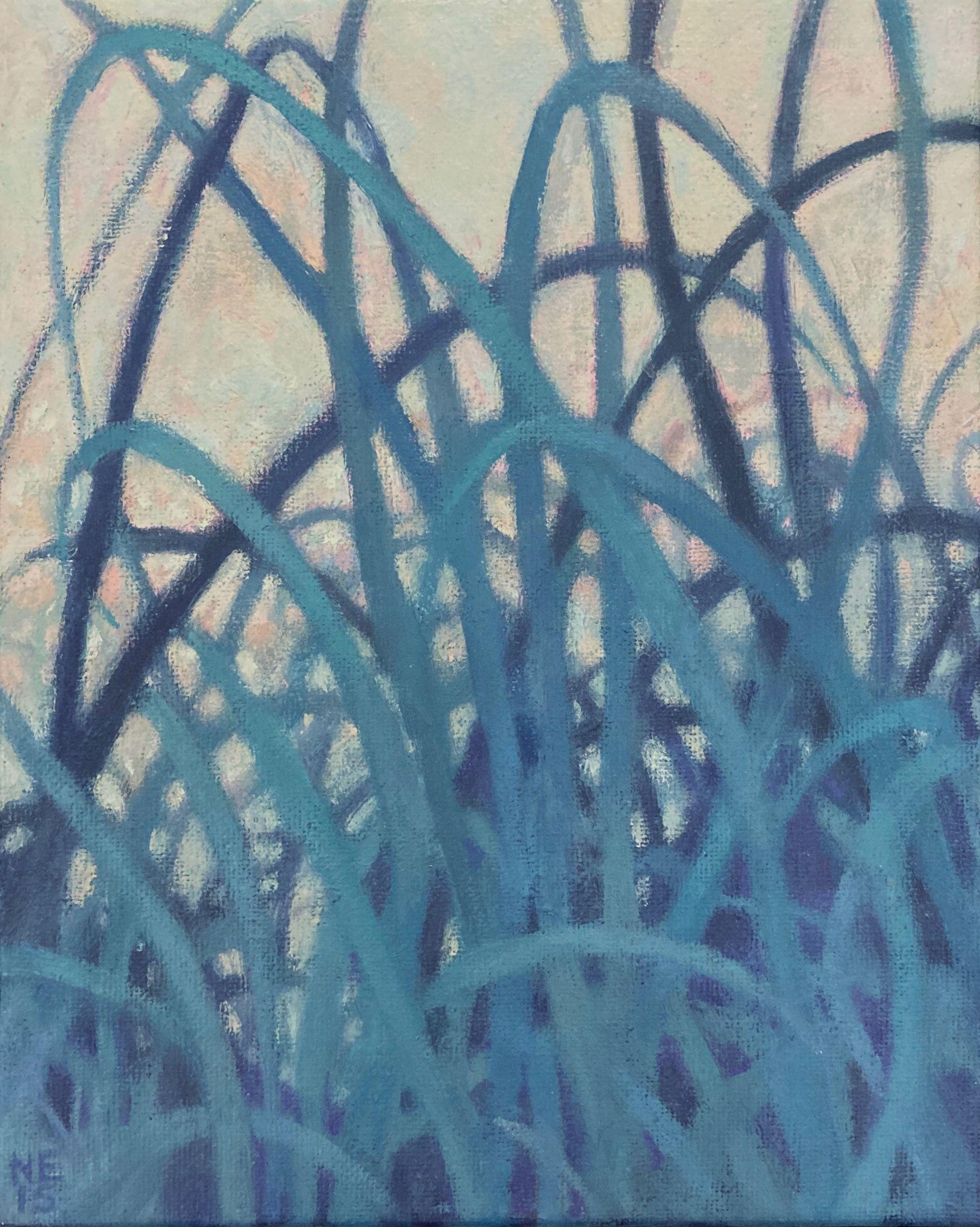 Praterie #13, Pittura, Olio su tela - Painting di Nanci Erskine