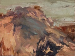 Owl Canyon Rocks, Gemälde, Öl auf Holzplatte