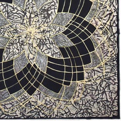 Francesca 5 : peinture abstraite avec matériaux naturels faits à la main, design italien