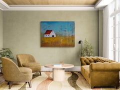 Farmhouse I (Figurative, Landscape, Rural, Large, 4 x 5 feet, ~43% OFF)