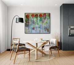 Blumen III (Gegenständlich, Abstrakt, Blumig, Lebendig, Gestisch, LARGE)