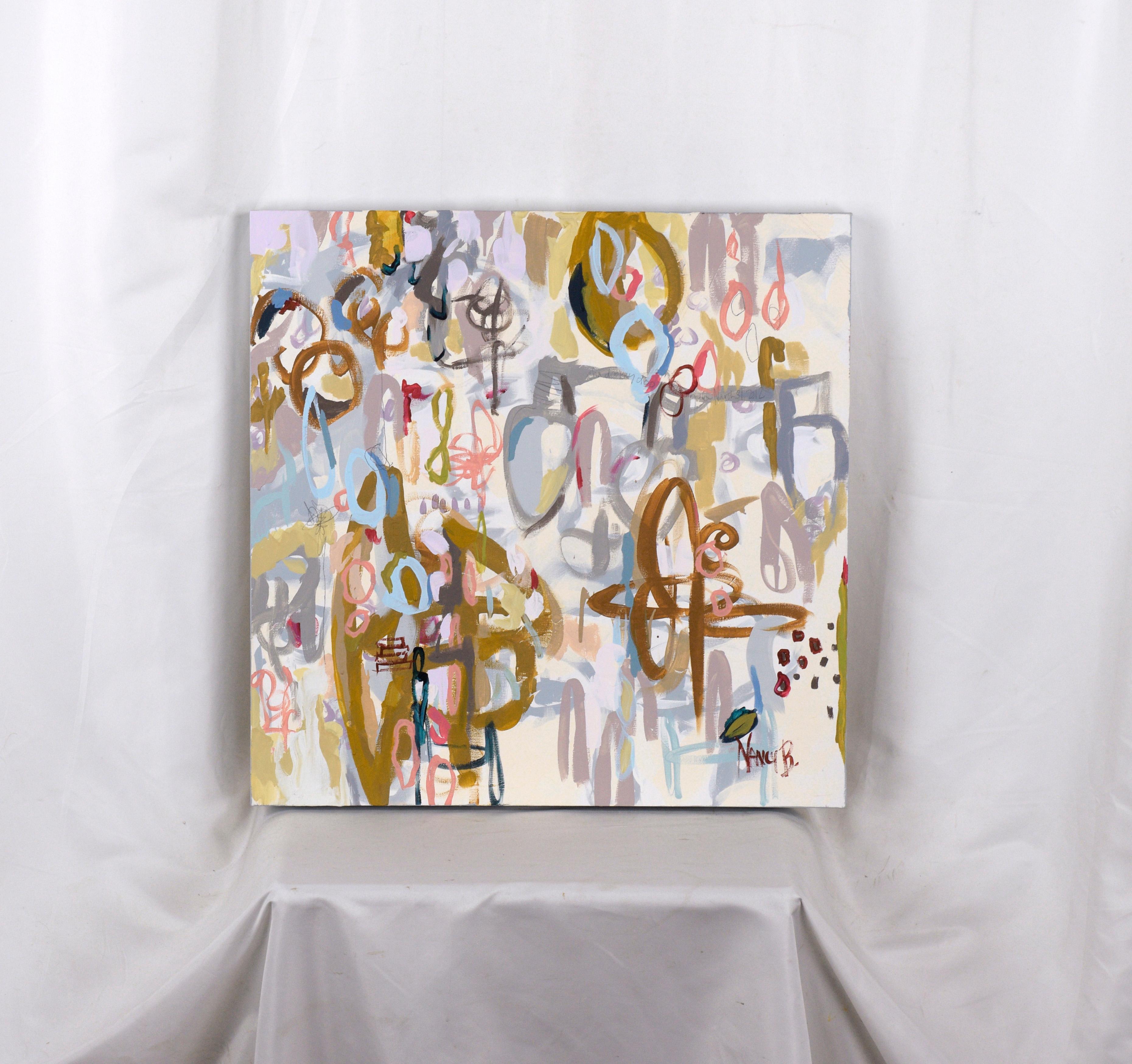 Abstrakt-expressionistische Komposition „Cha Dooky Doo“ aus Acryl auf Leinwand im Angebot 5