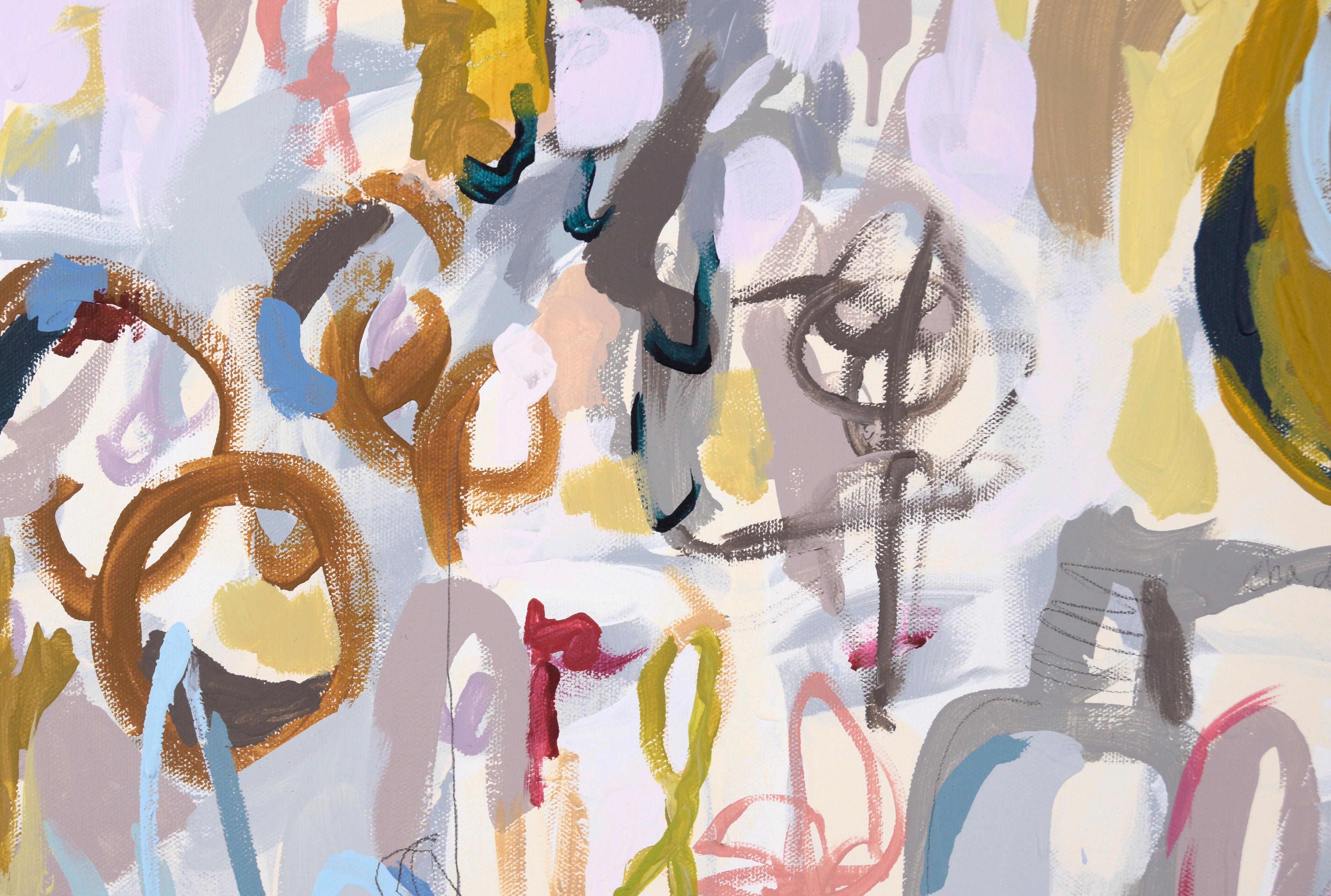 Abstrakt-expressionistische Komposition „Cha Dooky Doo“ aus Acryl auf Leinwand – Painting von Nancy B. Westfall