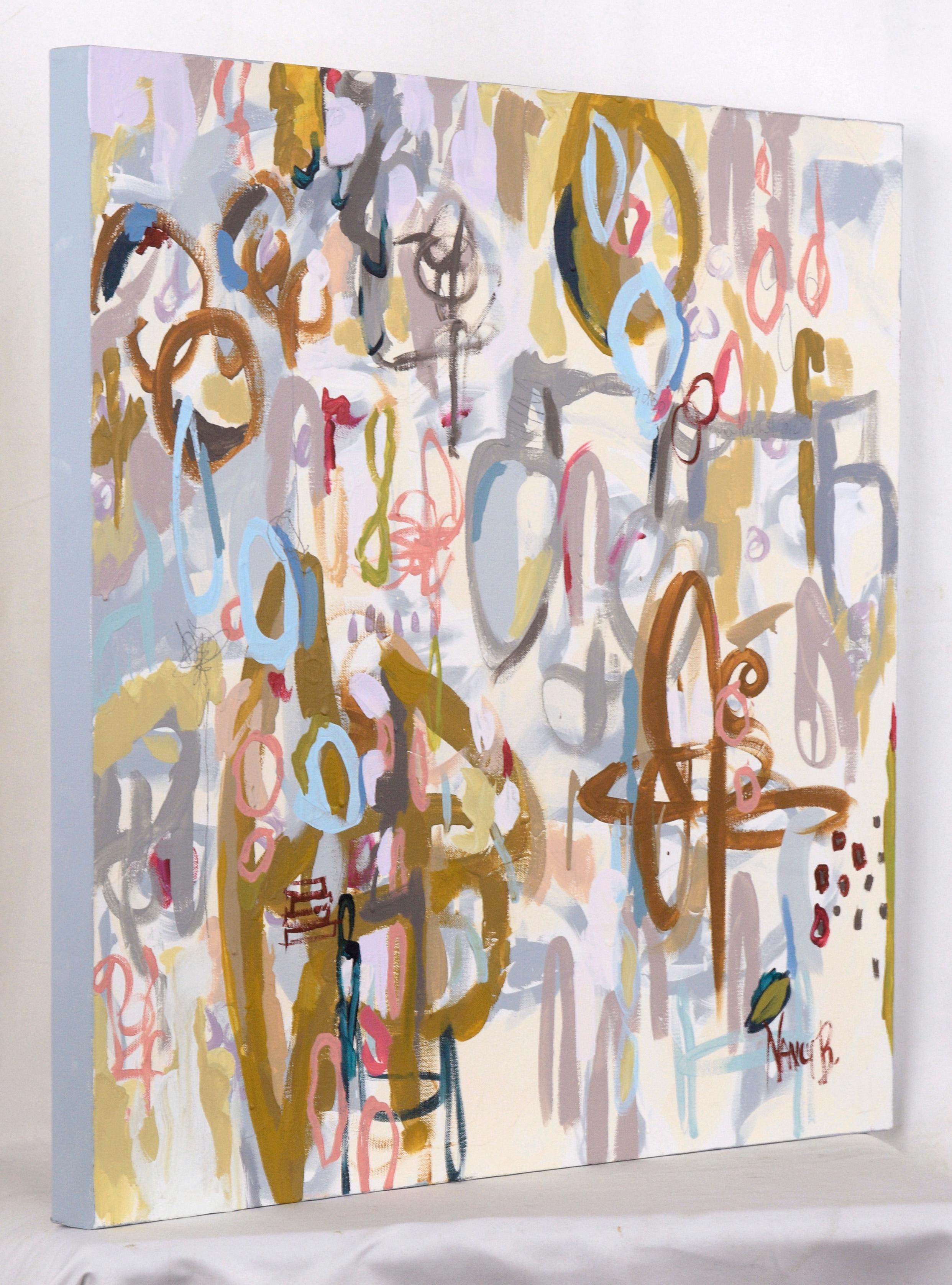 Abstrakt-expressionistische Komposition „Cha Dooky Doo“ aus Acryl auf Leinwand im Angebot 4