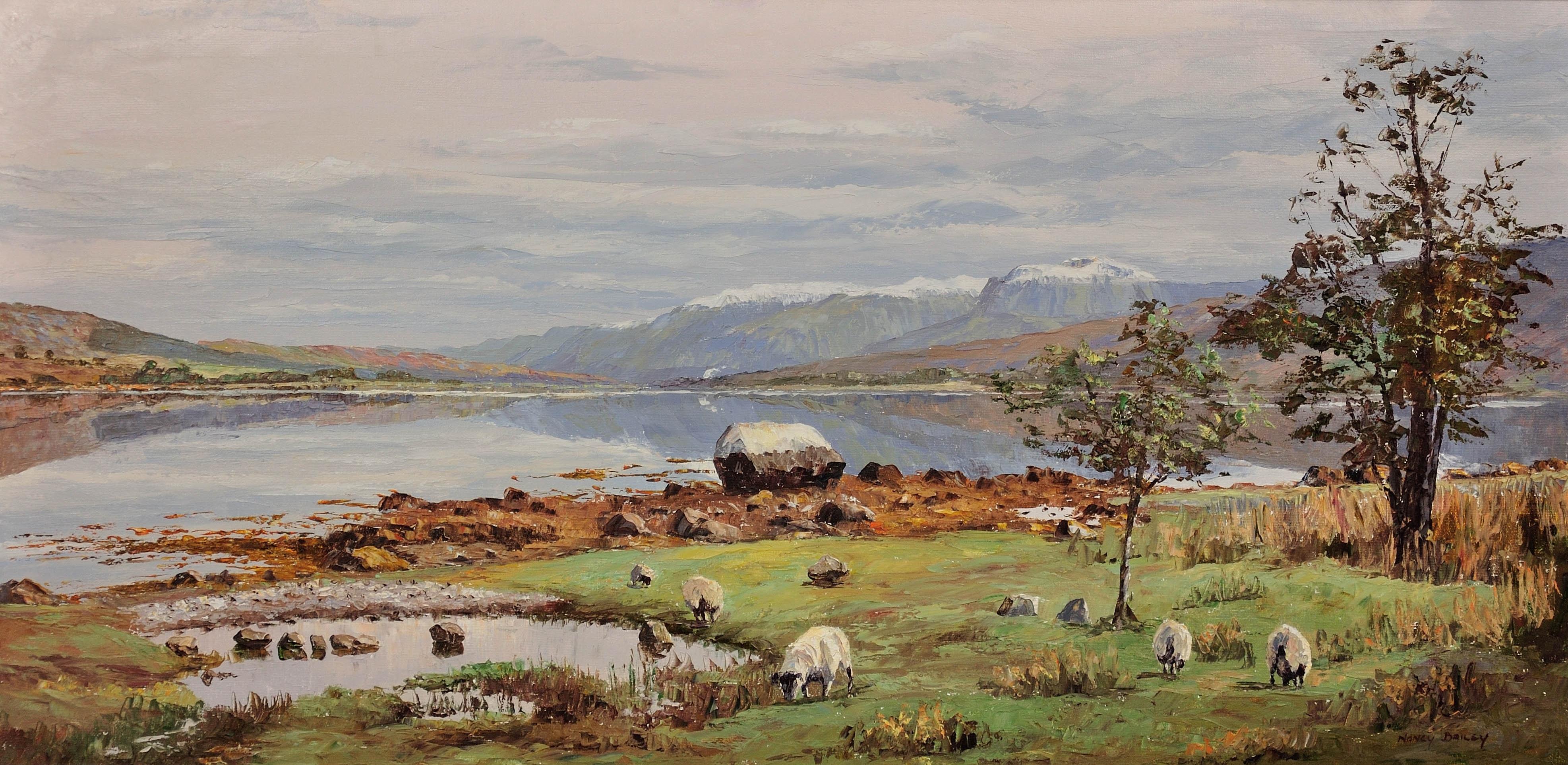Nancy Bailey - Ben Nevis from Loch Eil. Impasto.Scottish Highlands ...