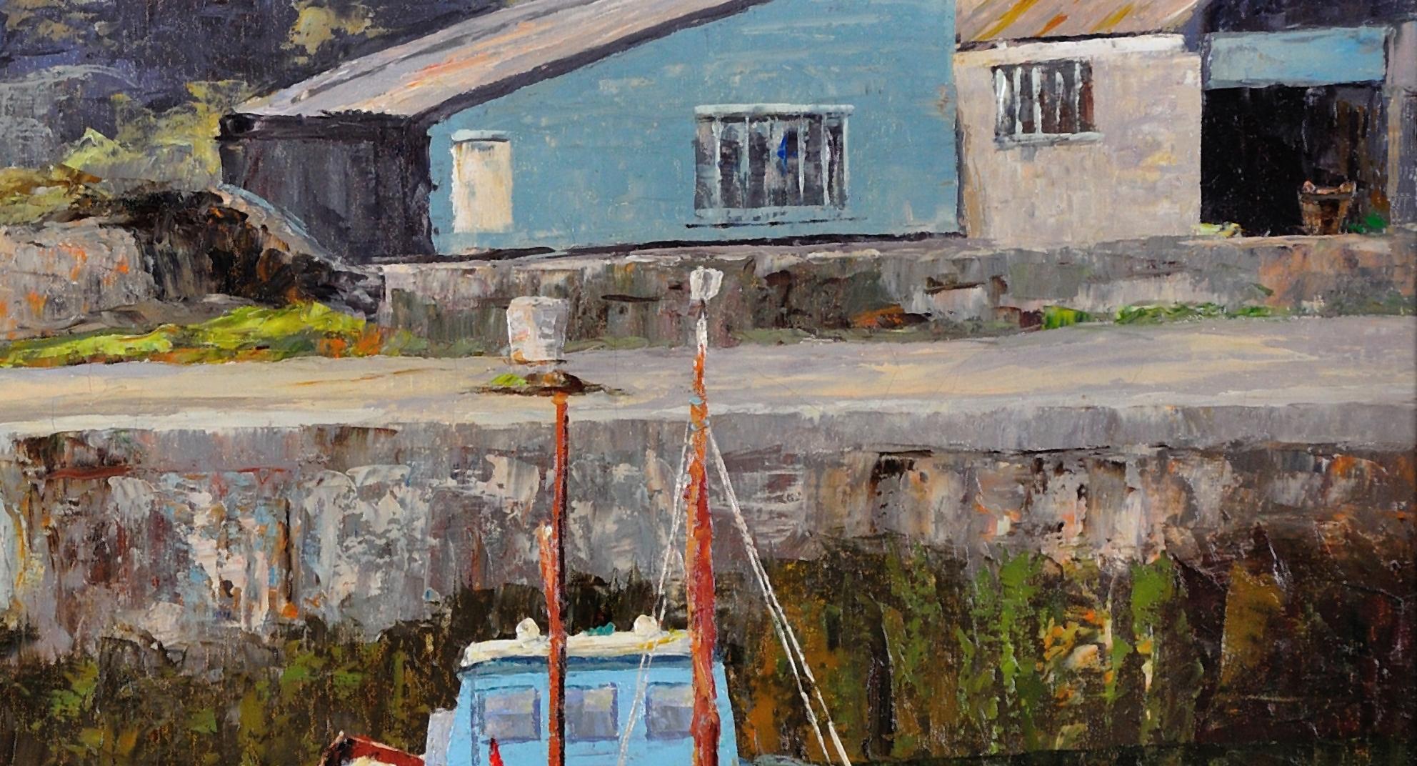 Working Boats, Porthleven, Cornwall.Coastal. Fishing Pots.Impasto.Harbor.Jetty. For Sale 13