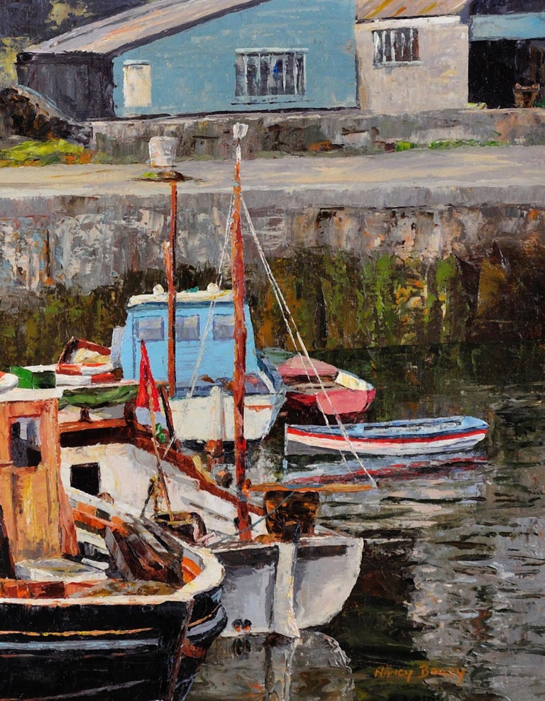 Nancy Bailey Working Boats, Porthleven, Cornwall.Original Oil