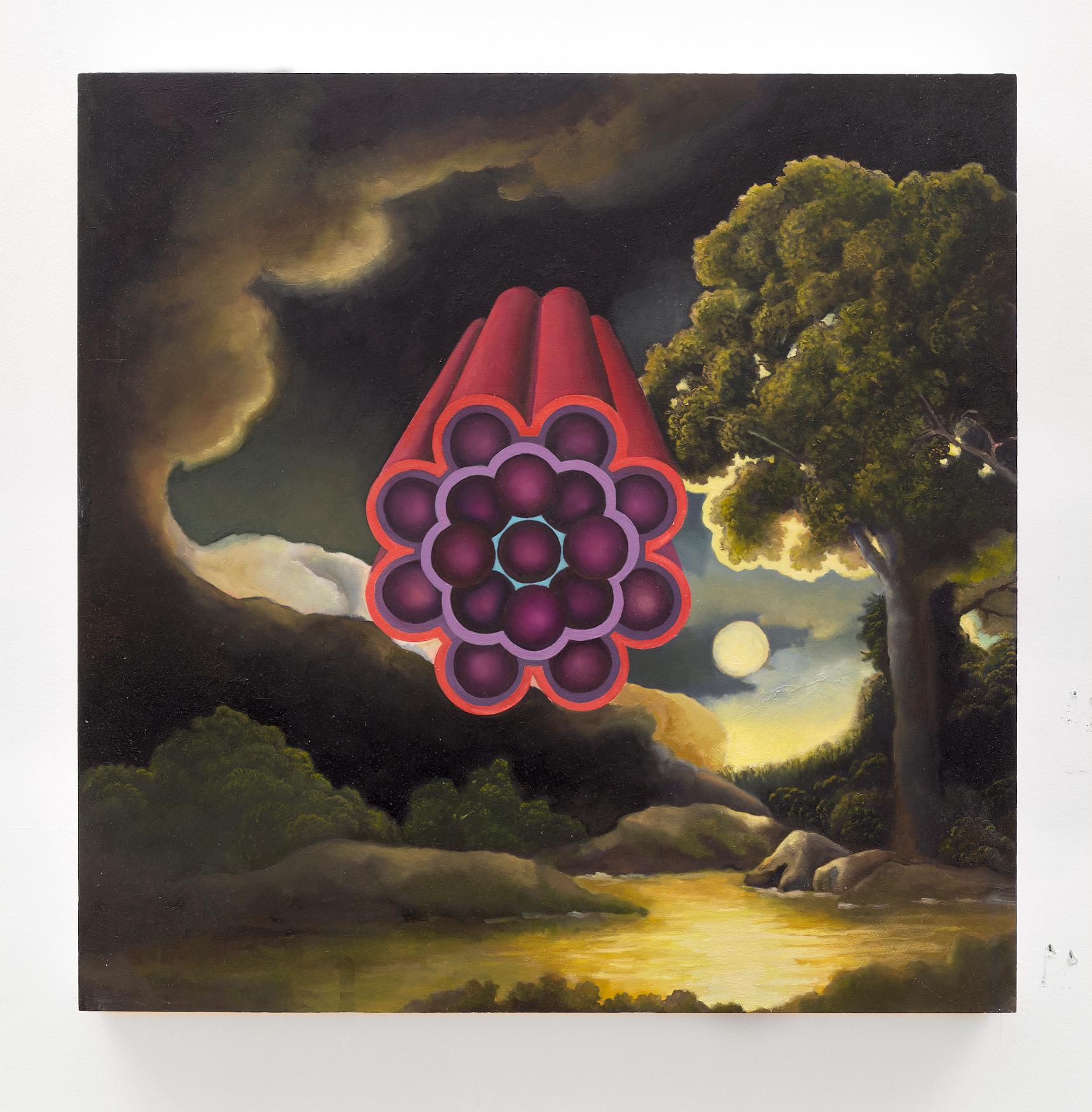 Nancy Baker, Tree in Moonlight, 2020, Oil on canvas, Surrealist Landscape