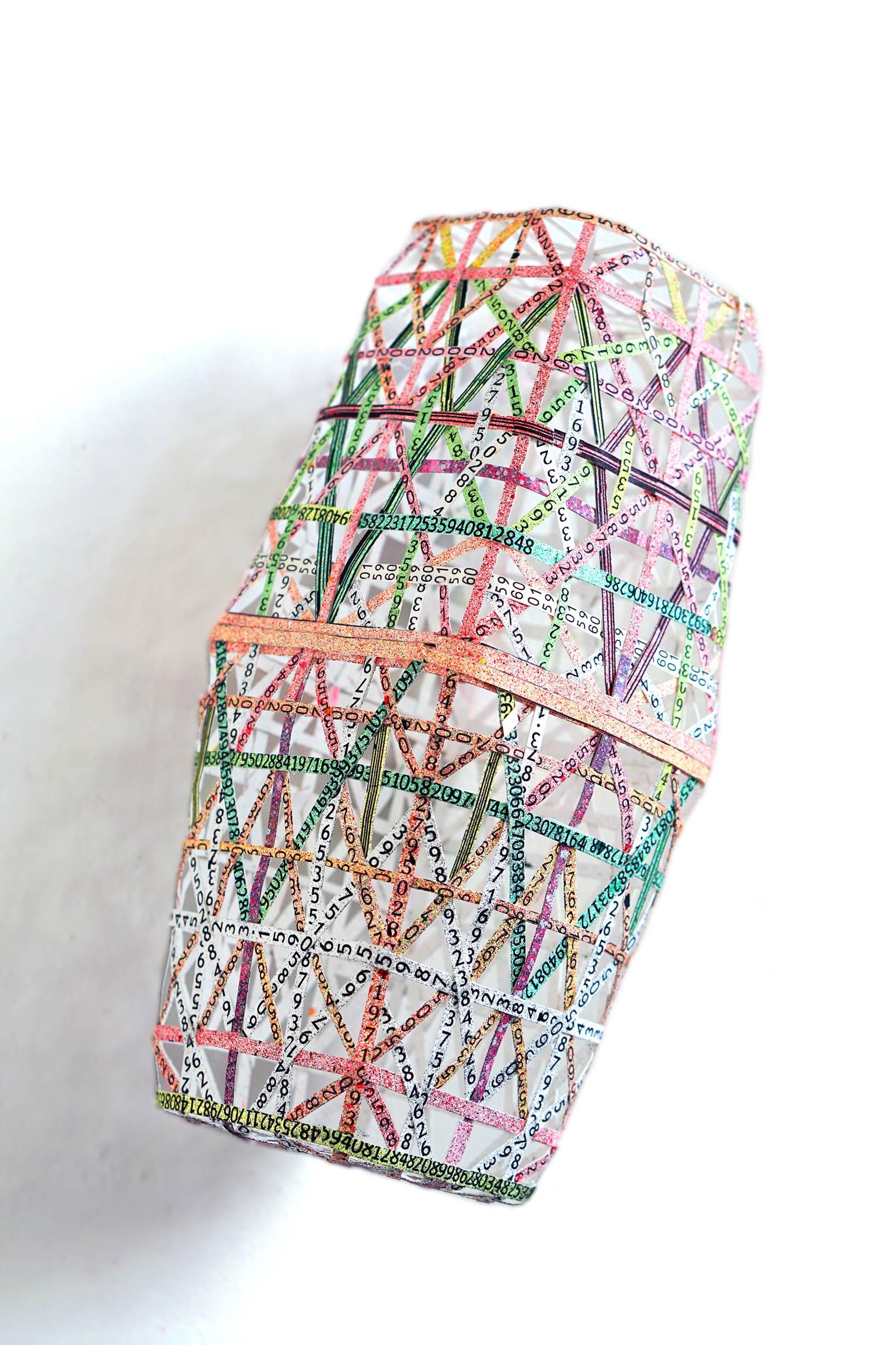 Nancy Baker, Pink Box, 2017, carta, pittura acrilica, stampa digitale a pigmenti